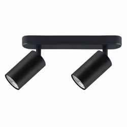 Plafonnier/Mural - Maclean - MCE452 B - Aluminium - 2xGU10 - Noir Mat - 35W