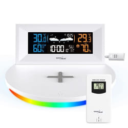 Station météo sans fil - Green Blue - GB213 - Chargeur Qi - Écran LCD - Réveil snooze