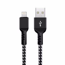 Câble pour IOS Maclean supporte la charge rapide 2.4A transfert de données 5V/2.4A noir longueur 2m MCE481