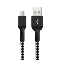 Câble micro USB Maclean Support Fast Charge 2.4A Transfert de données 5V/2.4A Noir Longueur 2m MCE483