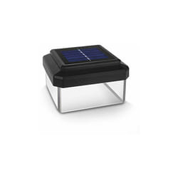 Greenblue - green blue GB128 led lampe solaire poteau de clôture lumière de jardin, noir