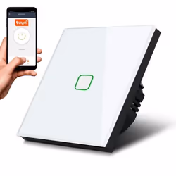 Interrupteur déclairage - Maclean - MCE716W - Smart WiFi - Verre trempé - 1000W - 85x85mm