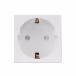Prise encastrée Schuko sans cadre Prise à contact de protection Prise modulaire murale Maclean MCE719W blanc