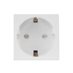 Prise encastrée Schuko sans cadre Prise à contact de protection Prise modulaire murale Maclean MCE719W blanc