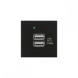 Prise USB double avec chargeur - Maclean - MCE728B - 2x USB 2.1A - Fast Charge - Noir