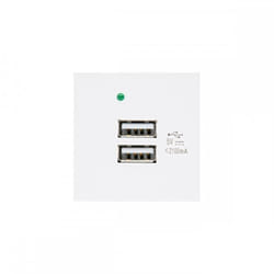 Prise USB double avec chargeur - Maclean - MCE728W - 2x USB 2.1A - Fast Charge - Blanc