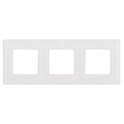 Cadre en verre - Maclean - MCE731W - 228x86mm - 3 prises - Blanc