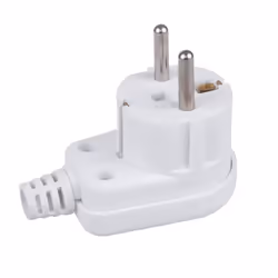 Prise coudée - Maclean - MCE330 - Uni-Schuko - 16A - 250V - Plastique blanc