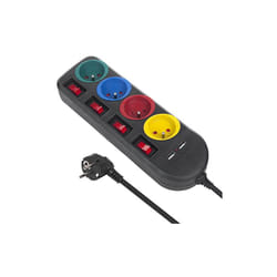 Mac Lean - maclean MCE229 b bloc multiprises rallonge 4 prises + 2XUSB avec interrupteurs 250VAC/10A, 2,1A 5V 5M noir