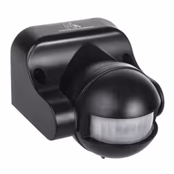 Détecteur de mouvement PIR infrarouge Maclean MCE358 B noir IP44 portée 12m charge max. 800-1200W