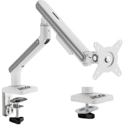Ergo Office ER-751 Support de bureau pour moniteur Ressort à gaz 9 kg réglable VESA 75x75 100x100 17" - 32" Blanc