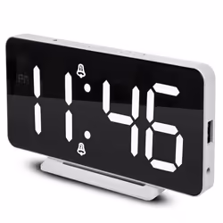 Horloge avec alarme et thermomètre - GreenBlue - GB383 - Grand écran - Alimentation USB - Snooze réglable