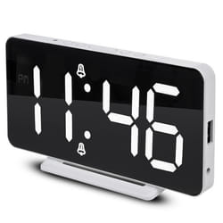 Horloge avec alarme et thermomètre - GreenBlue - GB383 - Grand écran - Alimentation USB - Snooze réglable
