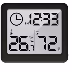 Greenblue - Thermomètre/hygromètre avec fonction horloge, vert, bleu, noir, GB384B