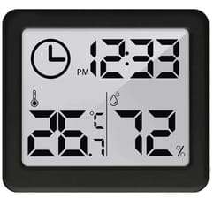 Greenblue - Thermomètre/hygromètre avec fonction horloge, vert, bleu, noir, GB384B