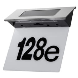 Lampe solaire à LED avec numéro de maison Maclean IP44 1W 60lm 6000K batterie rechargeable 600 mAh 25V DC 70mA MCE423