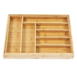 Range-couverts - GreenBlue - GB379 - Bambou - Extensible - 7 Compartiments