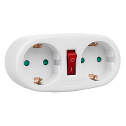 Multiprise - Maclean - MCE338 F - 2 prises - Disjoncteur - Type F (Schuko)