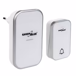 Sonnette sans fil sans pile cinétique GB157 W GreenBlue 38 mélodies blanc portée jusquà 200m IP44