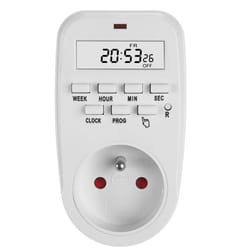 Prise programmable - GreenBlue - GB362 E - Horloge digitale - Charge max. 16A - IP20 - Blanc