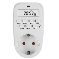 Prise avec timer digitale - GreenBlue - GB362 F - Programmable - Charge max. 16A - IP20