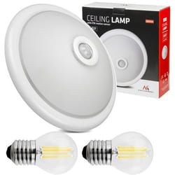 Plafonnier avec capteur PIR Maclean plafond avec source lumineuse LED 2x max. 40W E27 220-240V~ 50/60Hz MCE324 + 2xMCE283