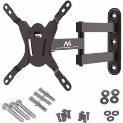 Maclean - Support mural à mouvement complet pour moniteur tv MC-418 23'-43' 30 kg max vesa 200x200 Noir Support de support mural inclinable et