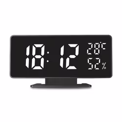 Horloge - GreenBlue - GB395 - Alarme - Thermomètre - Hygromètre noir