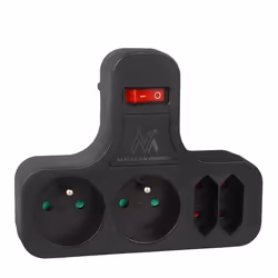 Multiprise - Maclean - MCE224 - 4 prises - Interrupteur marche/arrêt - Protection enfants