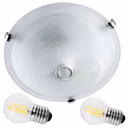 Plafonnier avec détecteur de mouvement Maclean avec capteur PIR max. 2x40W E27 MCE22 + 2x ampoules LED MCE283 WW