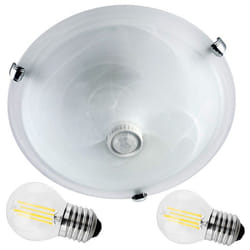 Plafonnier avec détecteur de mouvement Maclean avec capteur PIR max. 2x40W E27 MCE22 + 2x ampoules LED MCE283 WW
