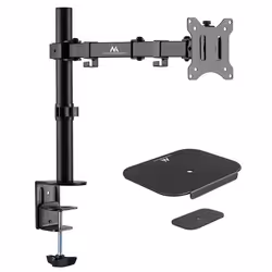 Support de bureau Maclean pour moniteur LCD double bras VESA 75x75 et 100x100 17-32 8kg avec renfort de table MC-883 +