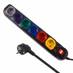 Multiprise - Maclean - MCE509 - 6 prises - Interrupteur lumineux - 15m noir