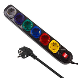Multiprise - Maclean - MCE509 - 6 prises - Interrupteur lumineux - 15m noir
