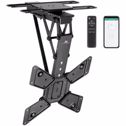 Support TV plafond électrique Maclean, compatible TUYA, VESA max. 600x400, télécommande pivotante à 90°, 23"-65", 30kg, MC-49 ...
