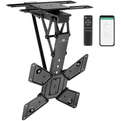 Support tv plafond électrique Maclean compatible tuya, vesa max. 600x400, télécommande pivotante à 90°, 23'-65', 30kg, MC-491