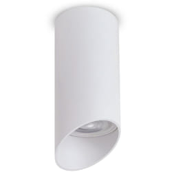 Maclean - luminaria/tubo de superficie, spot, redondo, aluminio, GU10, 55X130MM, blanco, MCE360 w