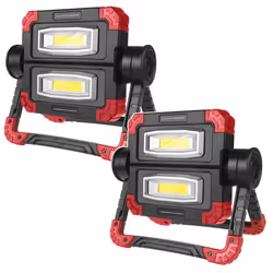Lot de 2 Lampes de travail Maclean MCE439 LED COB lampe datelier de chantier  300 lm 3 modes déclairage alimentation 4xAA