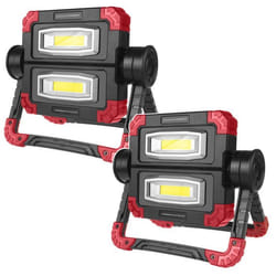 Lot de 2 Lampes de travail Maclean MCE439 LED COB lampe datelier de chantier  300 lm 3 modes déclairage alimentation 4xAA