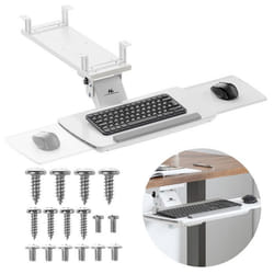 Maclean Porte-clavier sous le bureau réglable max. 5kg blanc MC-156 W