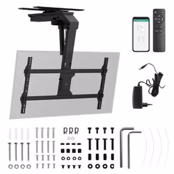 Support électrique pour TV Maclean plafond support Tuya max. VESA 800x400 réglable +90°-90° pour TV 43-86 max. 45kg MC-109