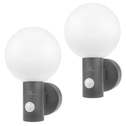 Maclean -Lampe LED dextérieur - Détecteur de mouvement PIR Gris  15W IP65 1600lm blanc neutre (4000K) MCE515 GR 2 pièces