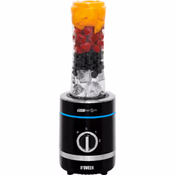 Noveen SB1000 X-LINE, Mélangeur de table, 0,6 L, Fonction d'impulsion, Pileur de glace, 300 W, Noir