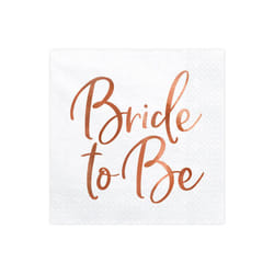 PartyDeco SP33-76-019R-KARTON serviette et serviette de table en papier Or rose, Blanc 20 pièce(s)