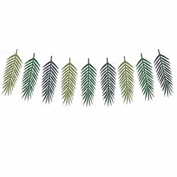 PartyDeco Guirlande Aloha - Feuilles tropicales, 1,25m, Guirlande, Papier, Vert, 1,25 m, Garçon/Fille, Adulte