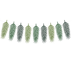 PartyDeco Guirlande Aloha - Feuilles tropicales, 1,25m