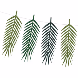 PartyDeco Guirlande Aloha - Feuilles tropicales, 1,25m