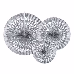 PartyDeco Rosetten, Décoration, Argent, Félicitations, Mur, unisexe, 400 mm
