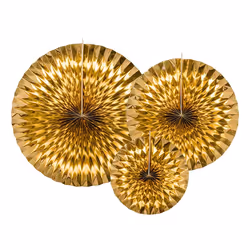 PartyDeco Rosetten, Décoration, Or, Universel, Mur, 400 mm, 400 mm