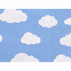 PartyDeco SP33-14 serviette et serviette de table en papier Bleu, Blanc 20 pièce(s)